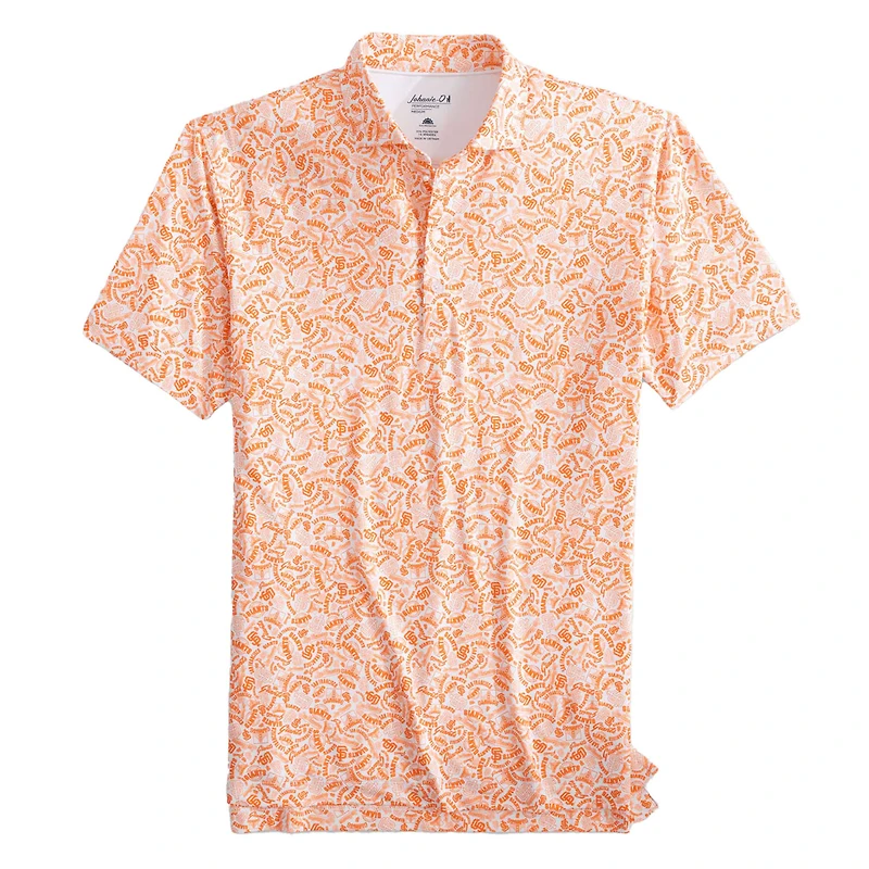 Men's  johnnie-O White San Francisco Giants All Over Print Performance Polo