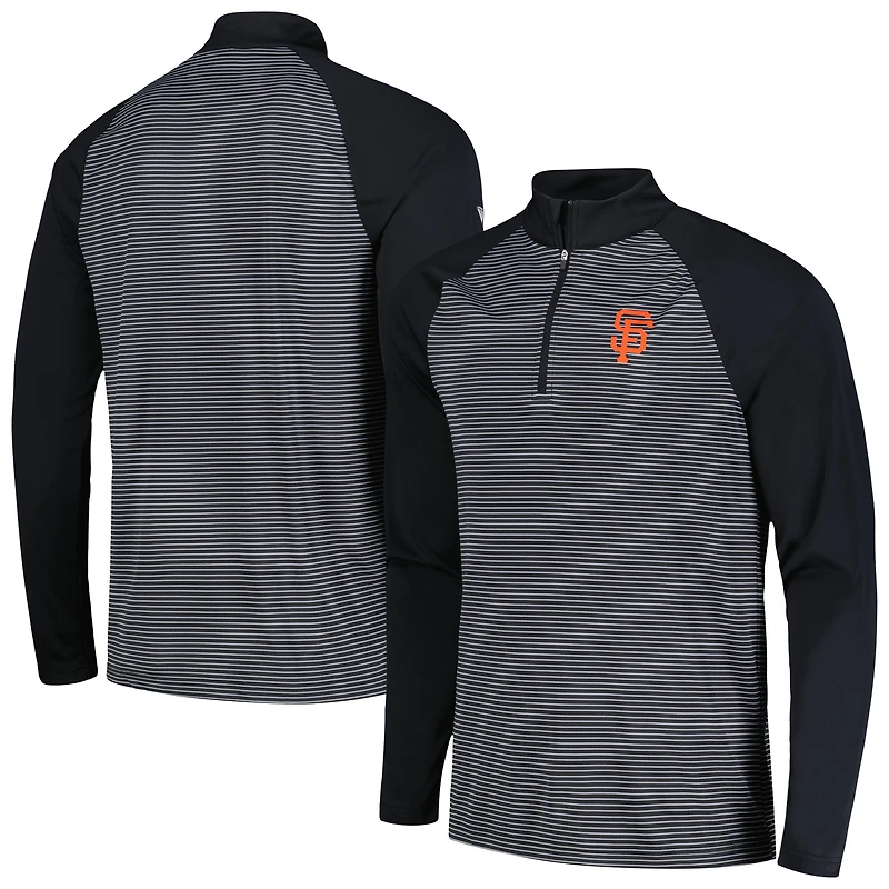 Haut à manches raglan rayé noir Levelwear Giants de San Francisco pour homme