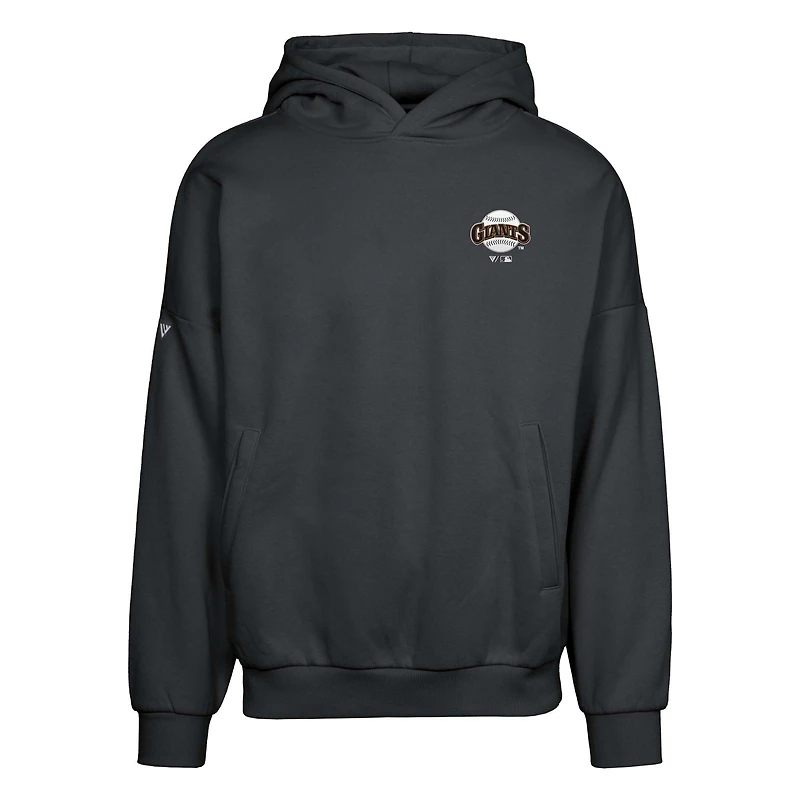 Men's Levelwear  Black San Francisco Giants Contact Pro Card Pullover Hoodie