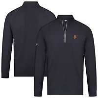 Men's Levelwear Black San Francisco Giants Theory Insignia 2.0 Quarter-Zip Pullover Top