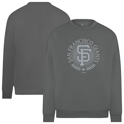 Men's Levelwear Gray San Francisco Giants Luxe Signature Grain Pullover Sweatshirt