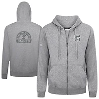 Men's Levelwear Gray San Francisco Giants Podium Banner Arch Full-Zip Hoodie