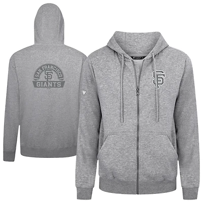Men's Levelwear Gray San Francisco Giants Podium Banner Arch Full-Zip Hoodie