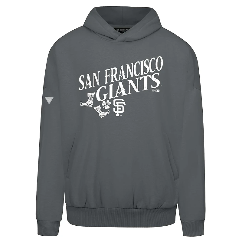 Men's Levelwear  Gray San Francisco Giants St. Patrick's Day Pullover Hoodie