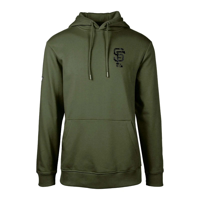 Men's Levelwear Green San Francisco Giants Podium Digital Camo Pullover Hoodie