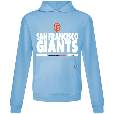T-shirt à capuche manches longues Levelwear bleu clair San Francisco Giants Relay Center Stage pour homme
