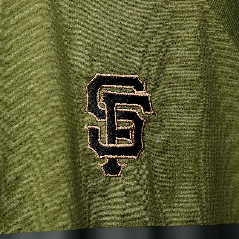 Polo à manches raglan pour hommes Levelwear Olive San Francisco Giants Delta Sector