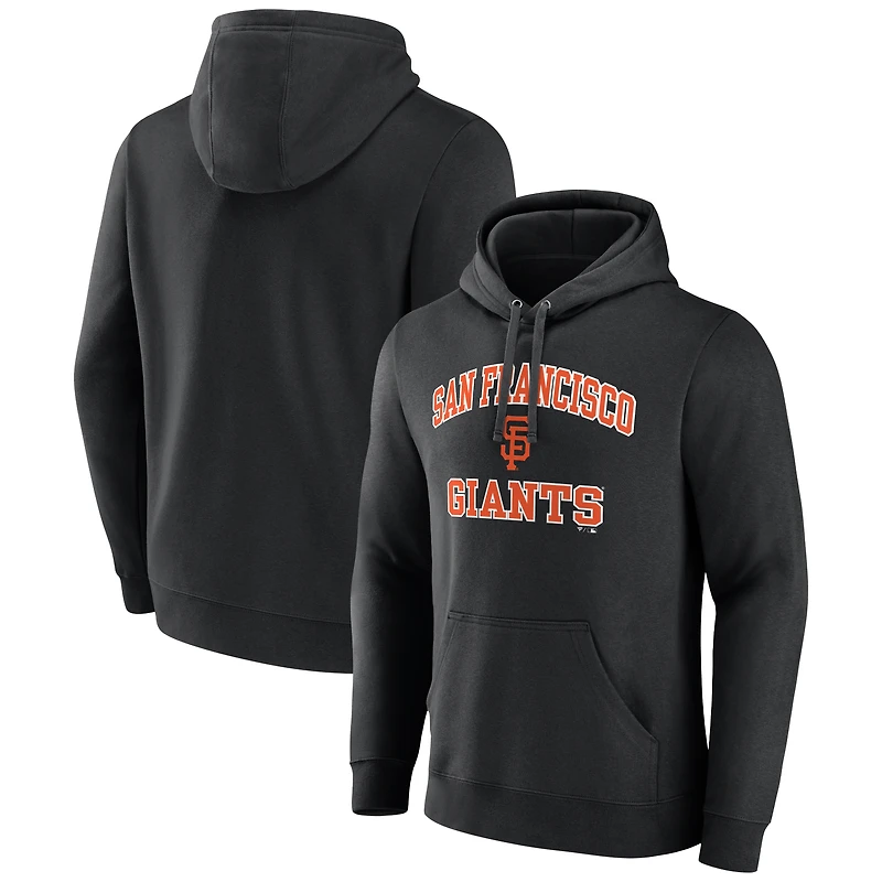 Sweat à capuche noir pour homme avec logo San Francisco Giants Heart & Soul