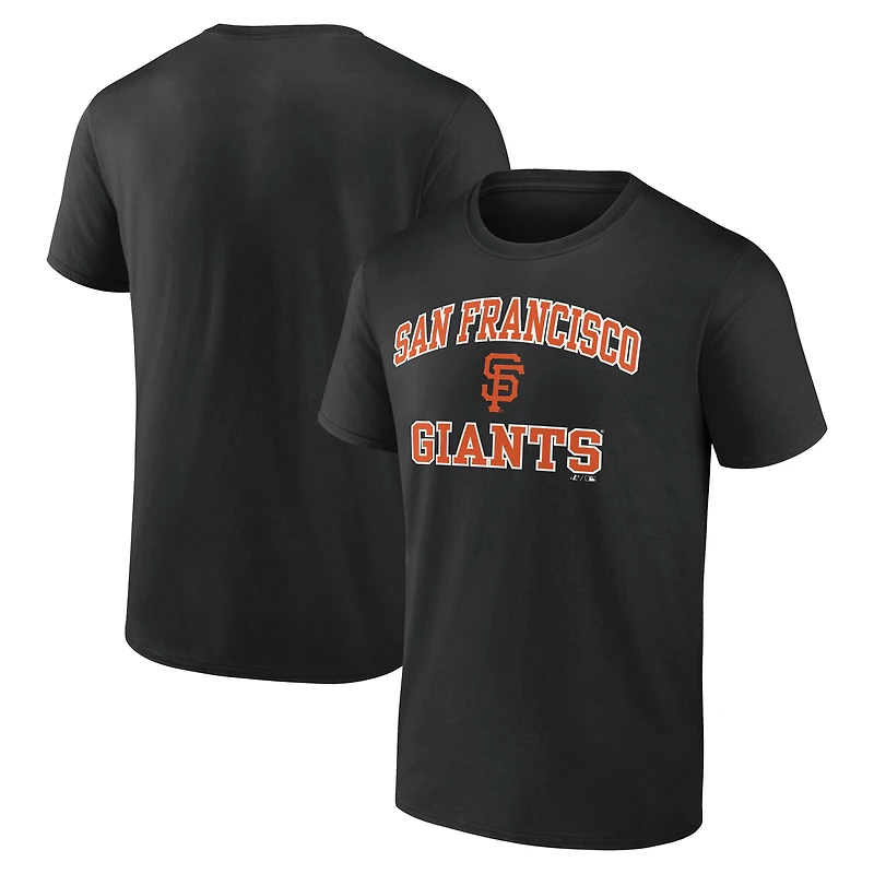Men's Logo Athletic Black San Francisco Giants Heart and Soul T-Shirt