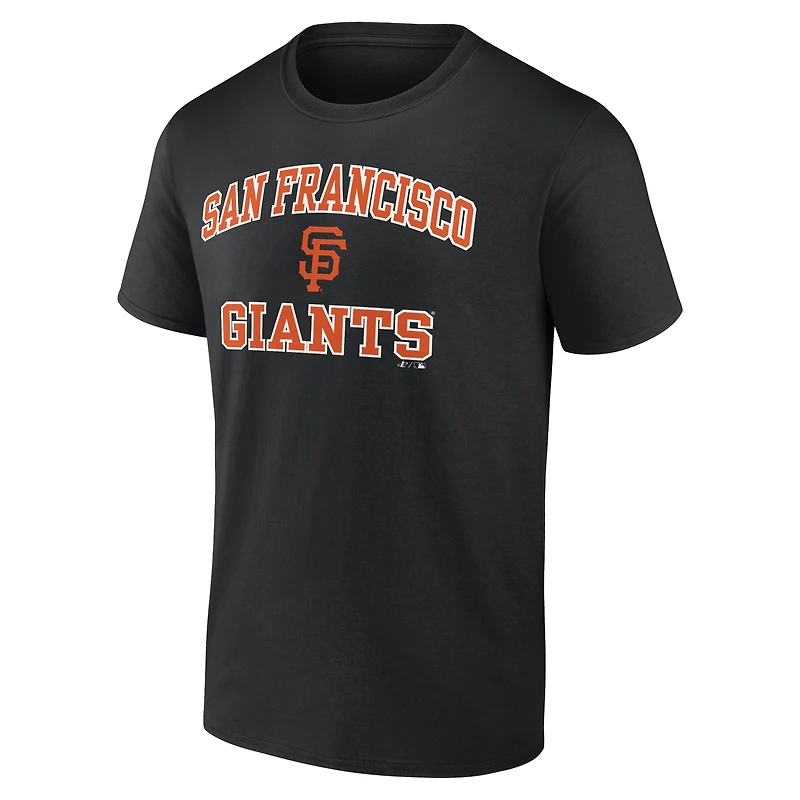 Men's Logo Athletic Black San Francisco Giants Heart and Soul T-Shirt