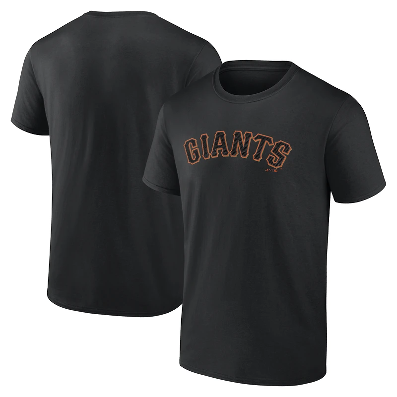 T-shirt noir pour homme avec logo des Giants de San Francisco