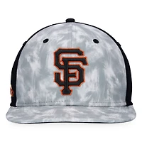 Men's Majestic Gray San Francisco Giants Smoke Dye Snapback Hat
