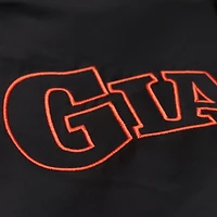 Veste Mitchell & Ness noire/orange à boutons-pression pour homme, collection Cooperstown, des Giants de San Francisco