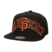 Casquette snapback intégrale noire pour hommes des Giants de San Francisco Mitchell & Ness