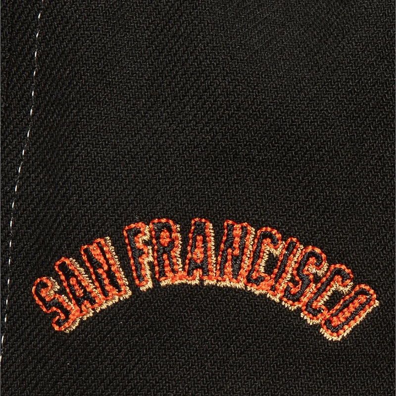 Casquette snapback intégrale noire pour hommes des Giants de San Francisco Mitchell & Ness