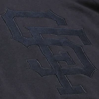 Men's Mitchell & Ness  Black San Francisco Giants Phantom Fleece Crewneck Sweatshirt
