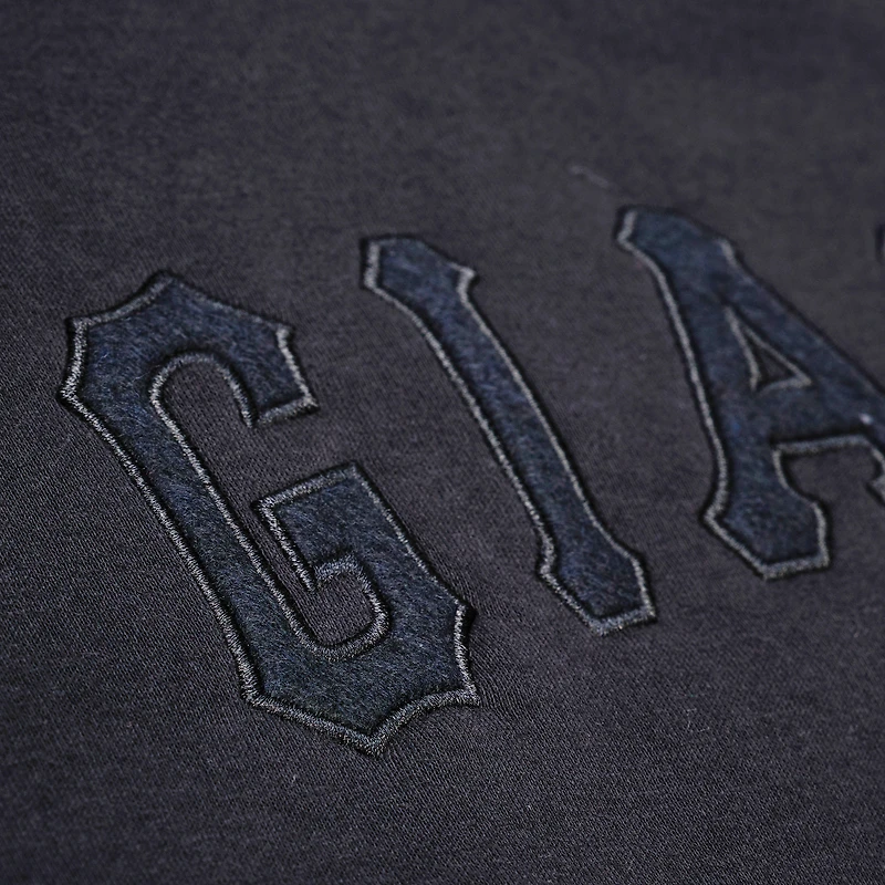 Sweat-shirt ras du cou en polaire noir Mitchell & Ness pour homme, Giants de San Francisco Phantom