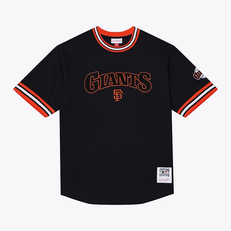 T-shirt Mitchell & Ness noir San Francisco Giants Wild Pitch Ringer pour homme