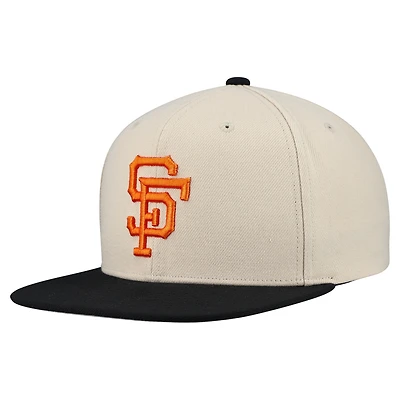Casquette snapback basique Mitchell & Ness crème pour homme, collection Cooperstown, Giants de San Francisco