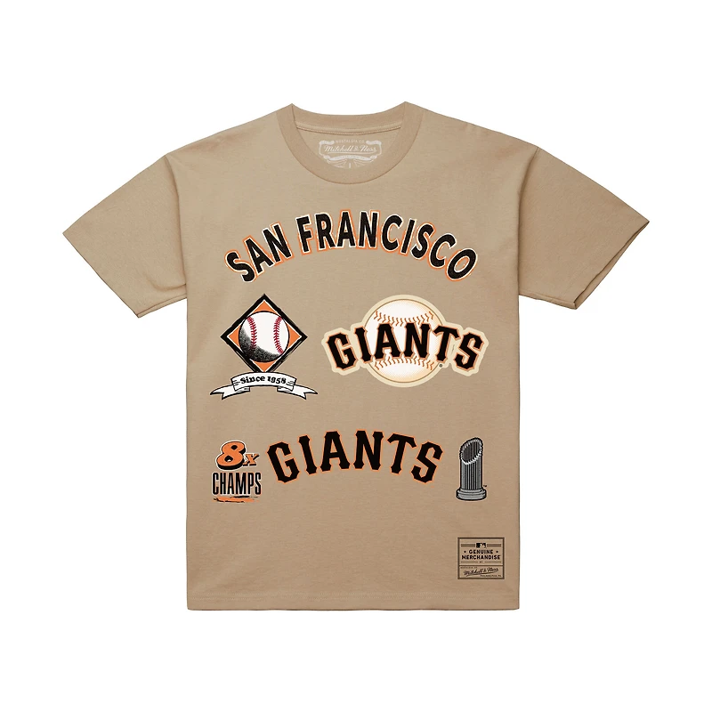 Men's Mitchell & Ness  Cream San Francisco Giants Legacy Defined T-Shirt