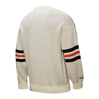 Pull rétro pour homme Mitchell & Ness crème San Francisco Giants
