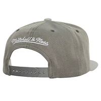 Casquette snapback basique Mitchell & Ness grise pour homme, collection Cooperstown