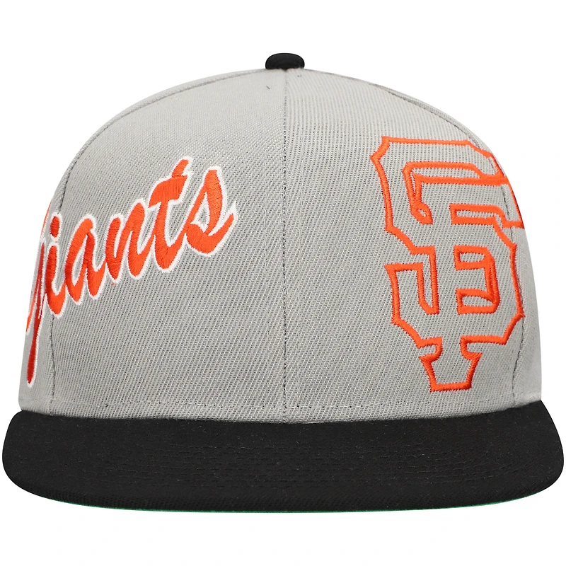 Casquette Snapback à panneau Knock Out des San Francisco Giants de Mitchell & Ness pour hommes, grise