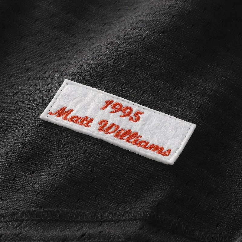 Maillot d'entraînement authentique Mitchell & Ness Matt Williams noir des Giants de San Francisco pour homme