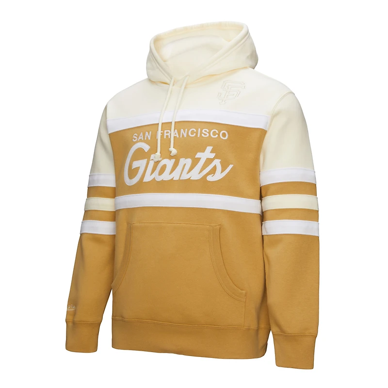 Men's Mitchell & Ness Tan/Cream San Francisco Giants Head Coach Pullover Hoodie