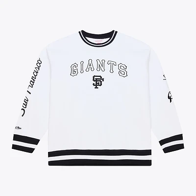 Sweat-shirt polaire arctique Mitchell & Ness blanc San Francisco Giants pour homme