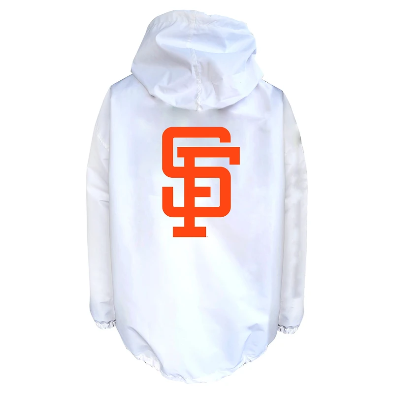 Men's Mitchell & Ness  White San Francisco Giants Big Tall Full-Snap Hooded Jacket