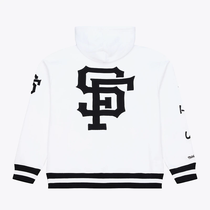 Men's Mitchell & Ness White San Francisco Giants Cooperstown Collection Fleece Hoodie