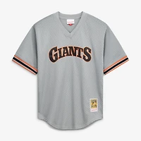 Men's Mitchell & Ness Will Clark Gray San Francisco Giants Authentic Batting Practice Jersey