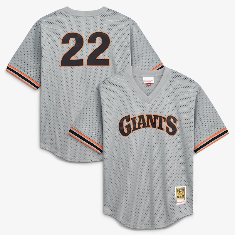 Men's Mitchell & Ness Will Clark Gray San Francisco Giants Authentic Batting Practice Jersey