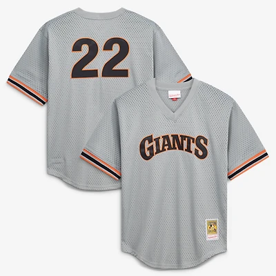 Men's Mitchell & Ness Will Clark Gray San Francisco Giants Authentic Batting Practice Jersey