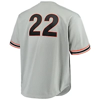 Mitchell & Ness Will Clark Gris San Francisco Giants Big Tall Cooperstown Collection Maillot d'entraînement au bâton en maille