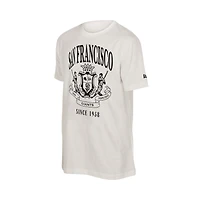 T-shirt floqué beige New Era pour homme, motif armoiries des Giants de San Francisco
