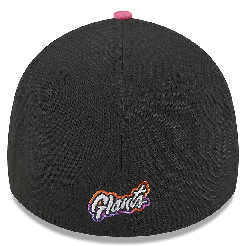 Casquette New Era City Connect 39THIRTY Flex noire/orange des Giants de San Francisco 2025 pour homme