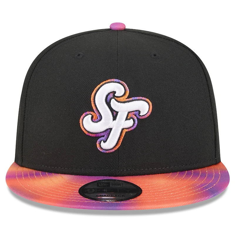 Casquette snapback City Connect 9FIFTY noire/orange New Era pour homme des Giants de San Francisco 2025