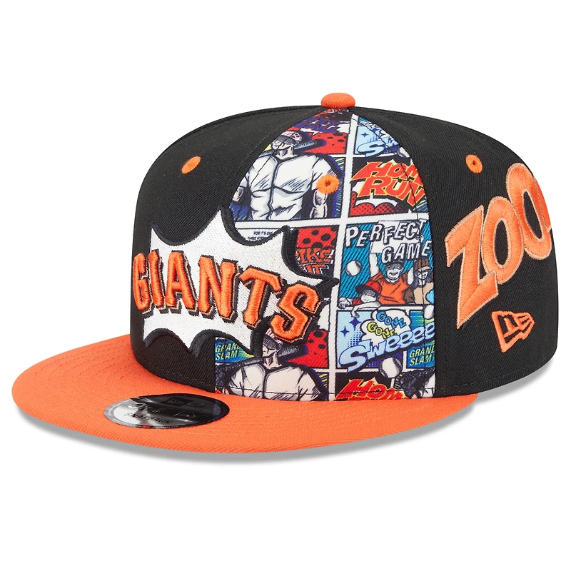 Men's New Era Black/Orange San Francisco Giants 2025 MLB Diamond Hero Edition 9FIFTY Snapback Hat