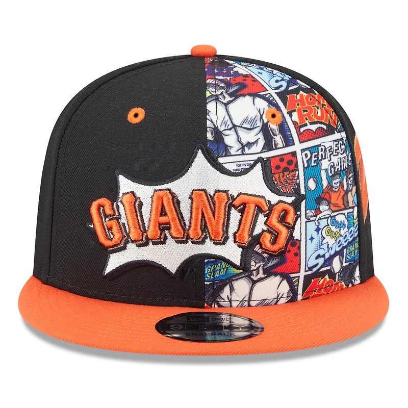 Men's New Era Black/Orange San Francisco Giants 2025 MLB Diamond Hero Edition 9FIFTY Snapback Hat