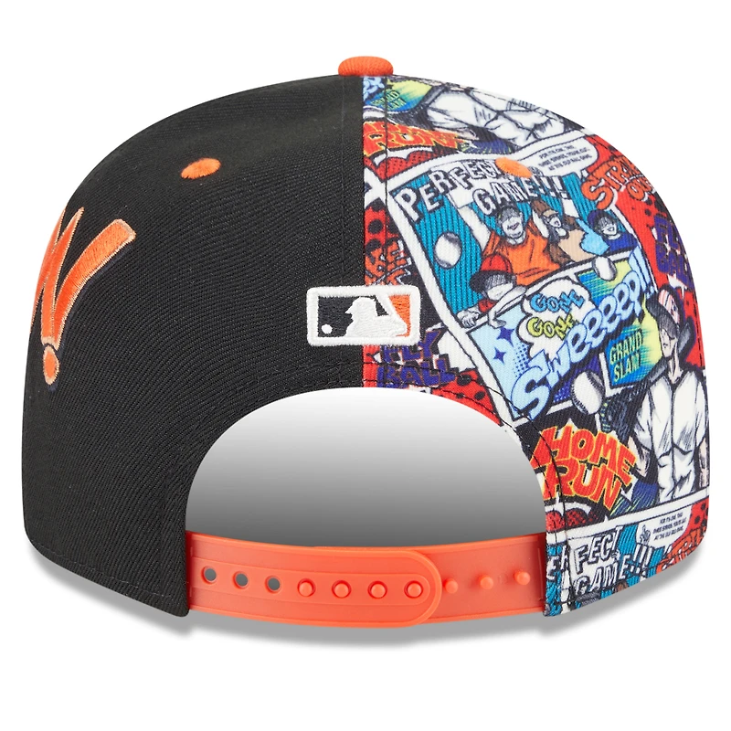 Men's New Era Black/Orange San Francisco Giants 2025 MLB Diamond Hero Edition 9FIFTY Snapback Hat