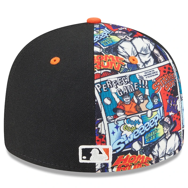 Casquette ajustée 59FIFTY noire/orange New Era pour homme, édition 2025 des Giants de San Francisco, MLB Players' Weekend