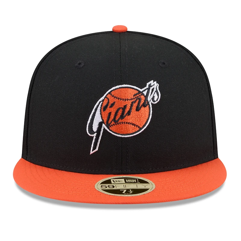 Casquette ajustée New Era 59FIFTY noire et orange San Francisco Giants 2026, Temple de la renommée du baseball, pour homme