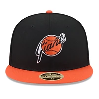 Casquette ajustée New Era 59FIFTY noire et orange San Francisco Giants 2026, Temple de la renommée du baseball, pour homme