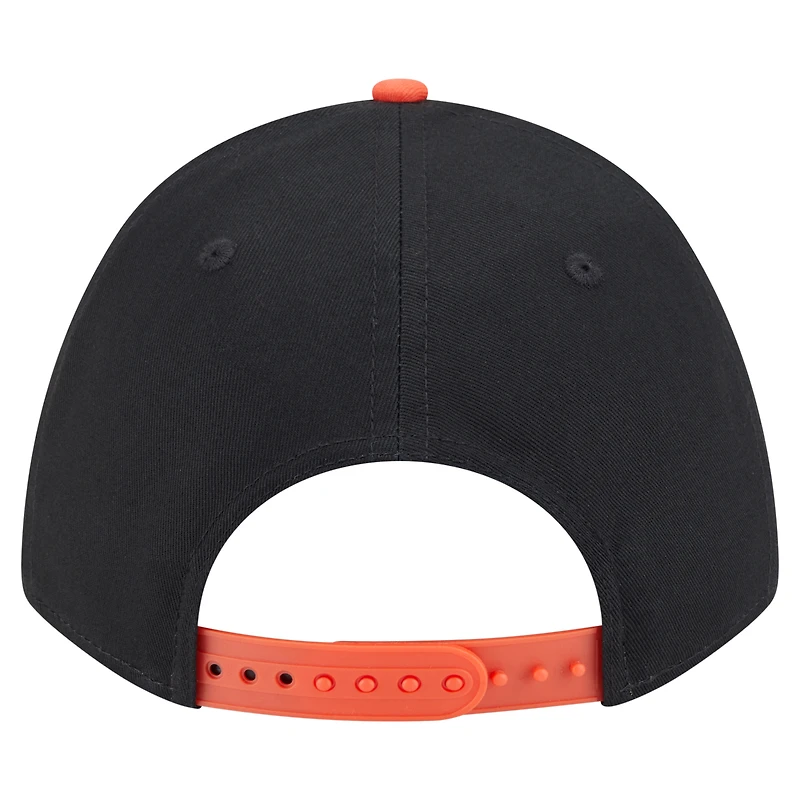 Men's New Era Black/Orange San Francisco Giants Arch 9FORTY A-Frame M-Crown Adjustable Hat