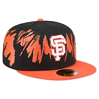 Men's New Era Black/Orange San Francisco Giants Retro Pattern 59FIFTY Fitted Hat