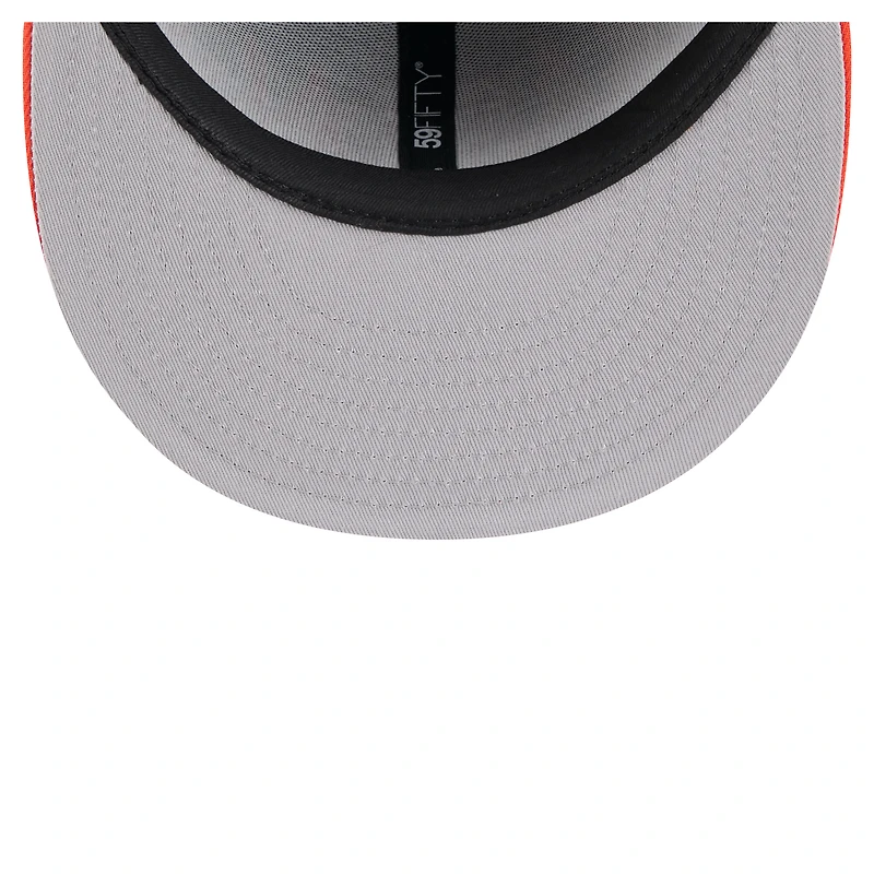 Casquette ajustée New Era 59FIFTY noire/orange à motif rétro des San Francisco Giants pour homme