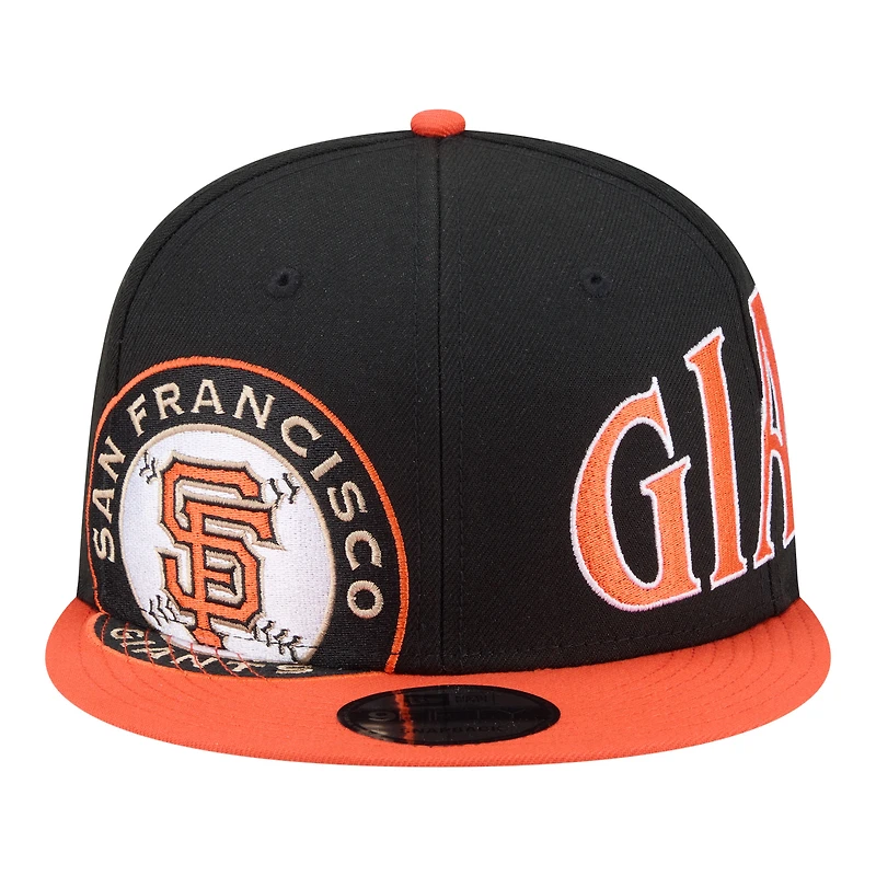 Men's New Era Black/Orange San Francisco Giants Stretched Two-Tone 9FIFTY Adjustable Hat