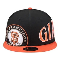 Men's New Era Black/Orange San Francisco Giants Stretched Two-Tone 9FIFTY Adjustable Hat